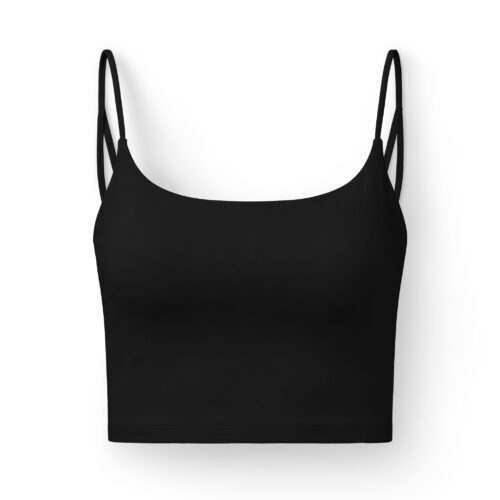 Luxe Crop Bra — Powerforge Neon Fitness Logo